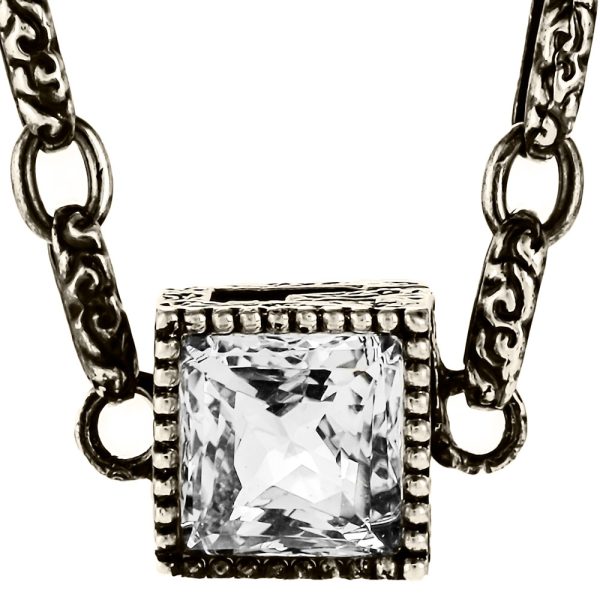 550926 j7452 8113 01 Gucci G Cube Necklace Silver