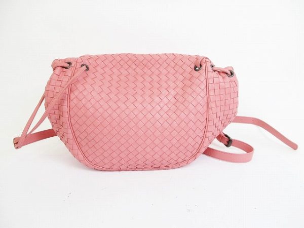 5512 2 Bottega Veneta Intrecciato Calf Leather Crossbody Bag Pink