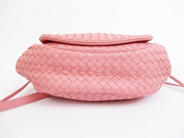 5512 5 Bottega Veneta Intrecciato Calf Leather Crossbody Bag Pink