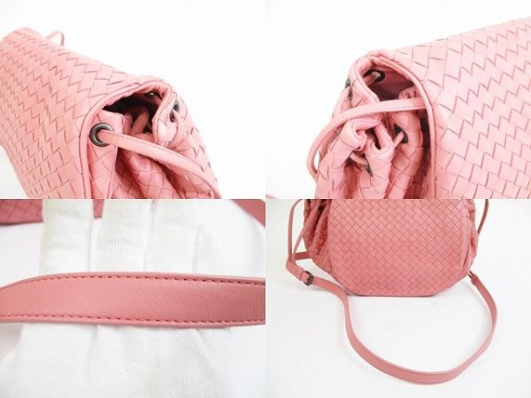 5512 7 Bottega Veneta Intrecciato Calf Leather Crossbody Bag Pink