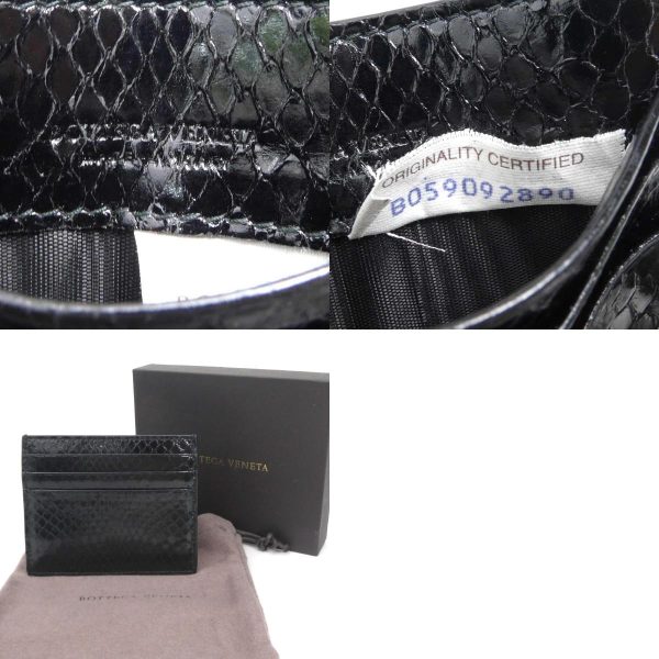 55433g 7 c Bottega Veneta Card Case Python Black