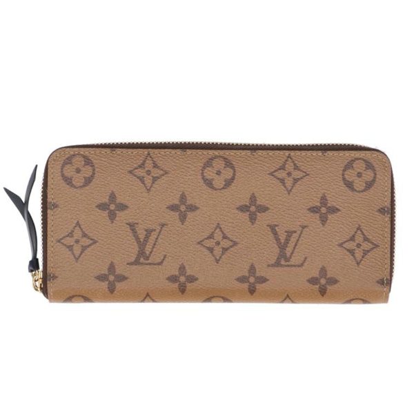 55451 1 Louis Vuitton Clemence Monogram Reverse Canvas Wallet