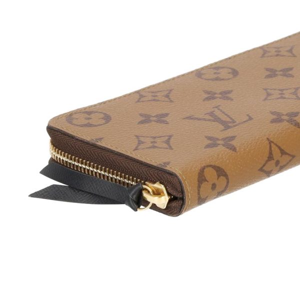 55451 3 Louis Vuitton Clemence Monogram Reverse Canvas Wallet