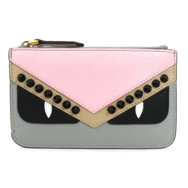 55526g Fendi Leather Coin Case Multicolor