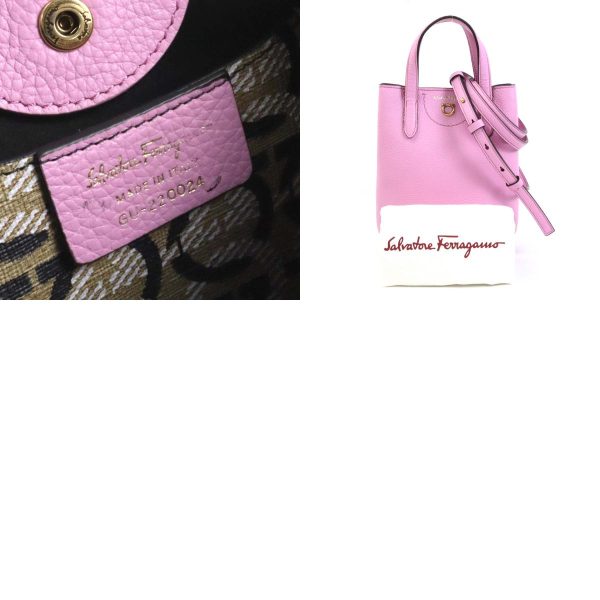 55646g 11 c Salvatore Ferragamo Crossbody Shoulder Bag Leather Pink