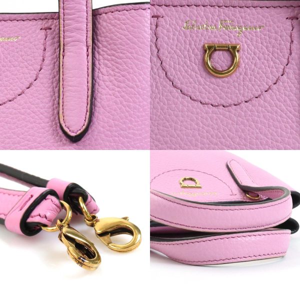 55646g 7 c Salvatore Ferragamo Crossbody Shoulder Bag Leather Pink