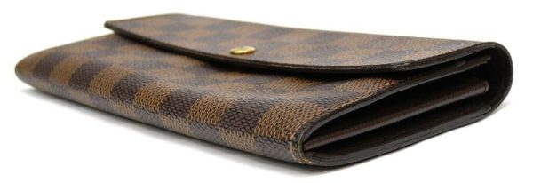 55794 3 Louisvuitton Long Wallet Pochette Damier Brown