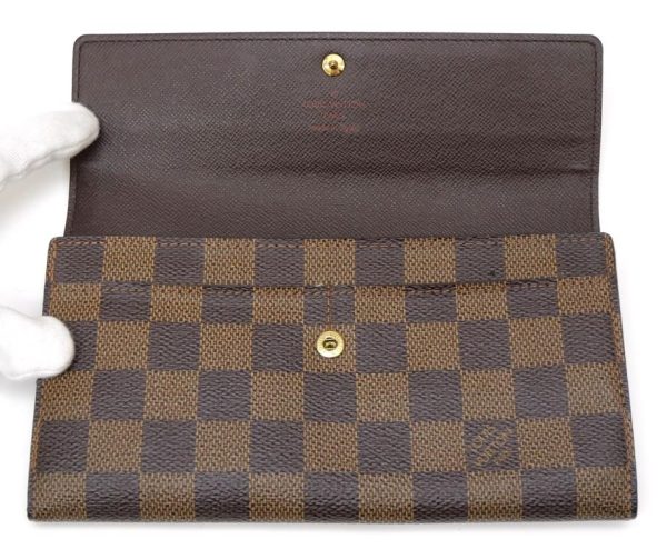 55794 4 Louisvuitton Long Wallet Pochette Damier Brown