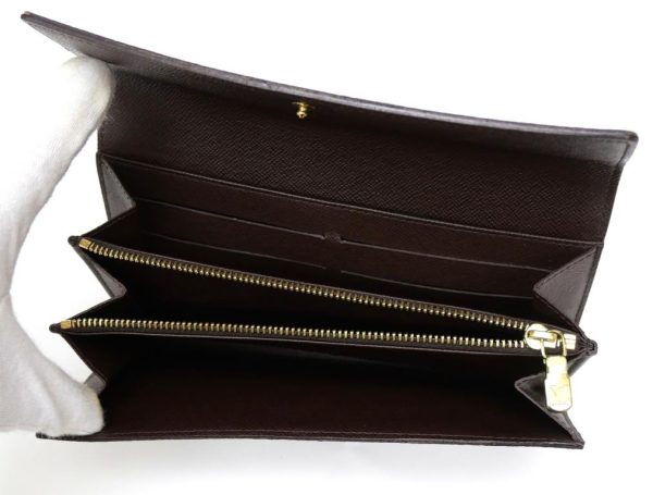 55794 5 Louisvuitton Long Wallet Pochette Damier Brown