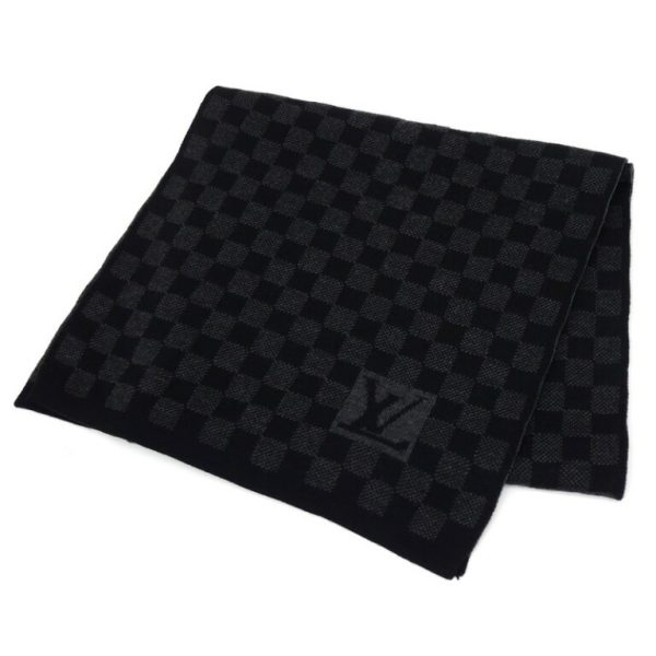 55806 1 Louis Vuitton Escharpe Petit Muffler Damier Graphite Black