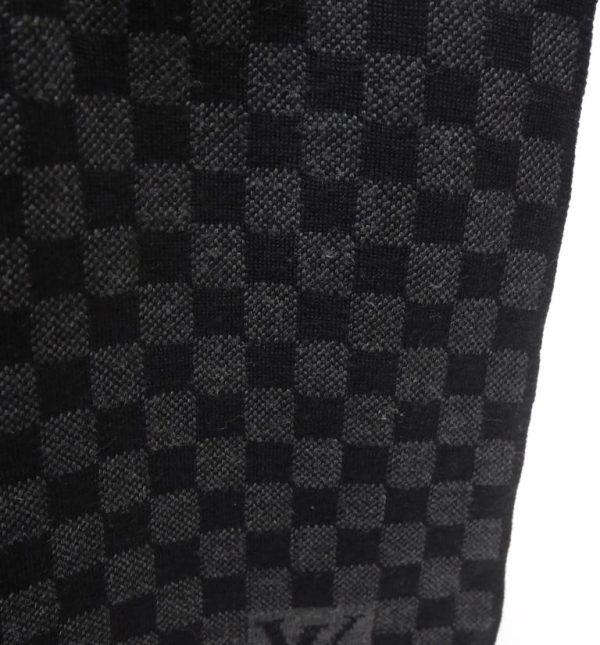 55806 8 Louis Vuitton Escharpe Petit Muffler Damier Graphite Black