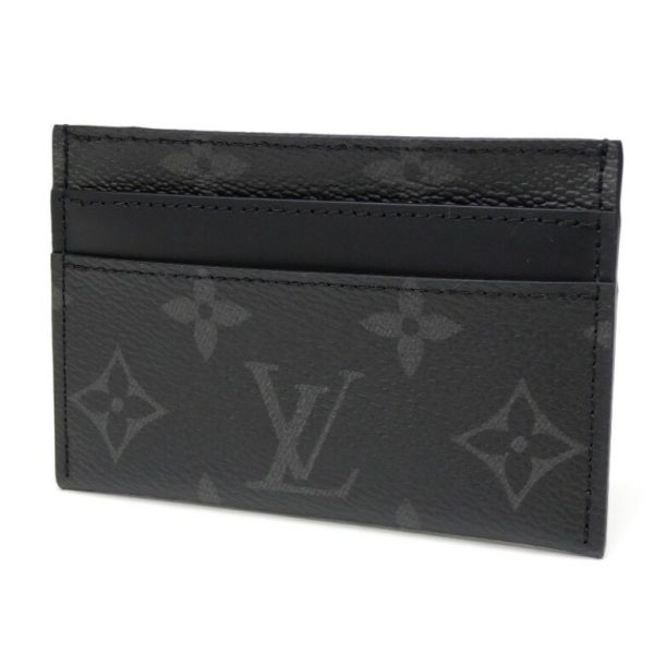 56038 1 Louis Vuitton Card Case Monogram Eclipse Black