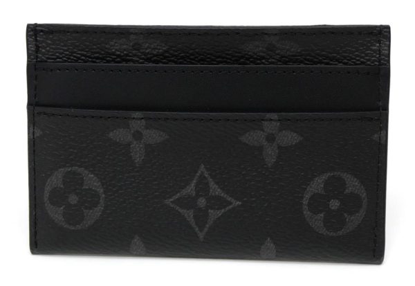 56038 2 Louis Vuitton Card Case Monogram Eclipse Black