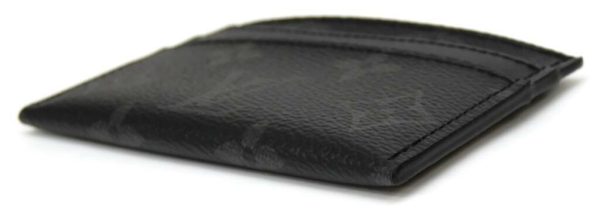 56038 3 Louis Vuitton Card Case Monogram Eclipse Black