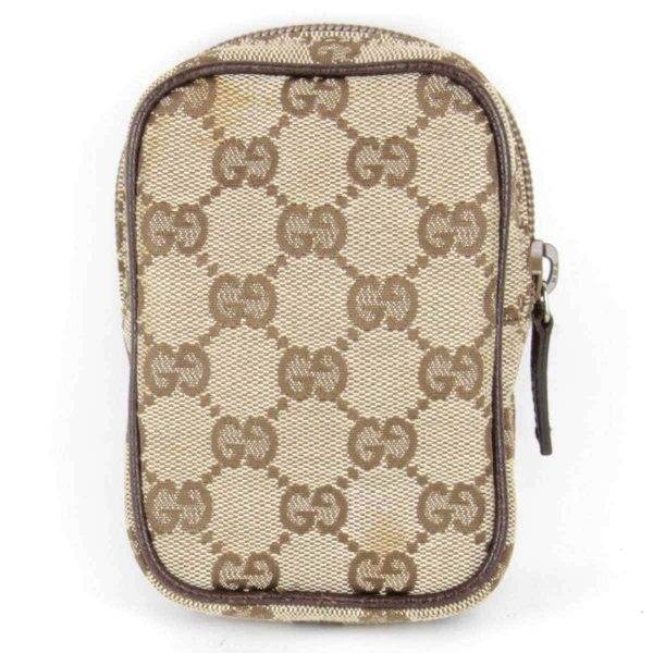 5614231106709t 2 Gucci Cigarette Case GG Canvas Brown