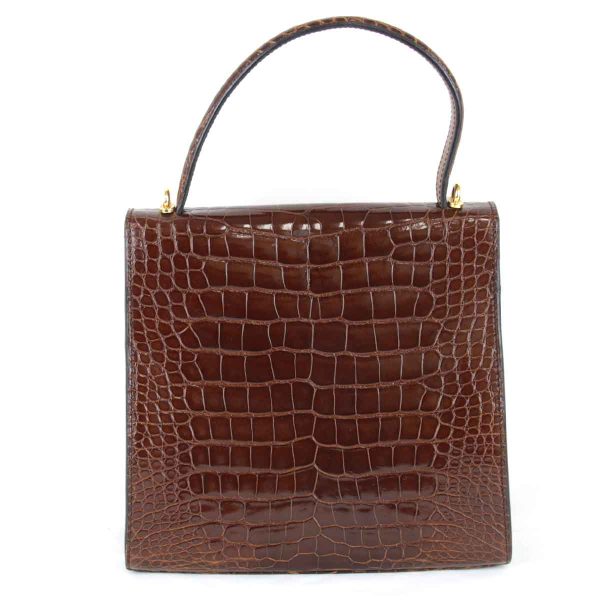 5615240408939t 2 Celine Leather Square Handbag Brown