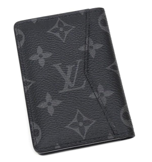 56165 2 Louis Vuitton Card Case Organizer De Poche Eclipse Black