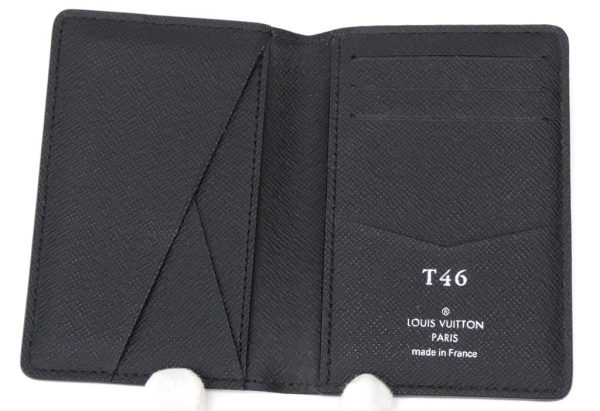 56165 3 Louis Vuitton Card Case Organizer De Poche Eclipse Black