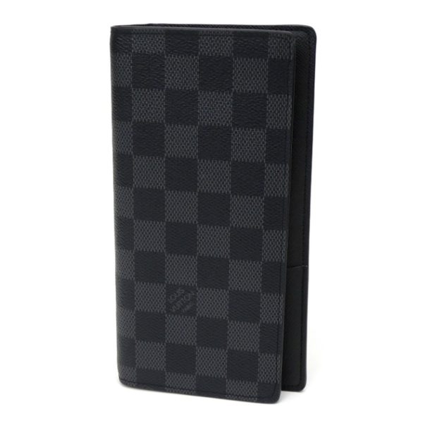 56339 1 Louis Vuitton Long Wallet Portefeuille Damier Graphite Black