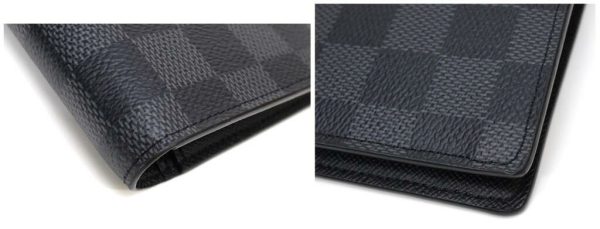 56339 8 Louis Vuitton Long Wallet Portefeuille Damier Graphite Black