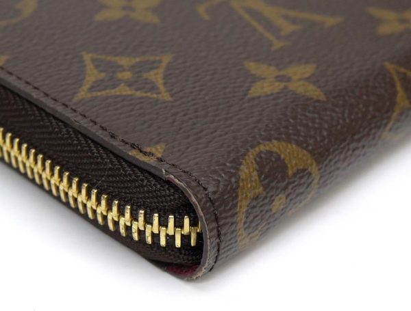 56545 5 Louis Vuitton Long Wallet Portefeuille Clemence Monogram Brown