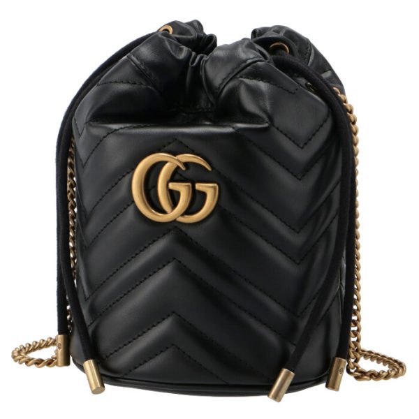 575163dtdrt1000 1 Gucci GG Marmont Mini Baguette Shoulder Bag Black