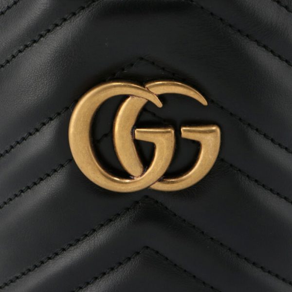 575163dtdrt1000 4 Gucci GG Marmont Mini Baguette Shoulder Bag Black