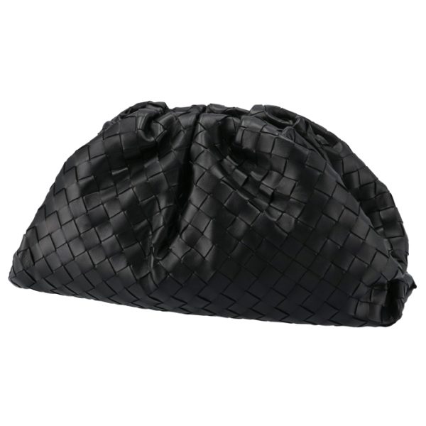 576175vcpp01229 1 Bottega Veneta The Pouch Intrecciato Clutch Handbag Black