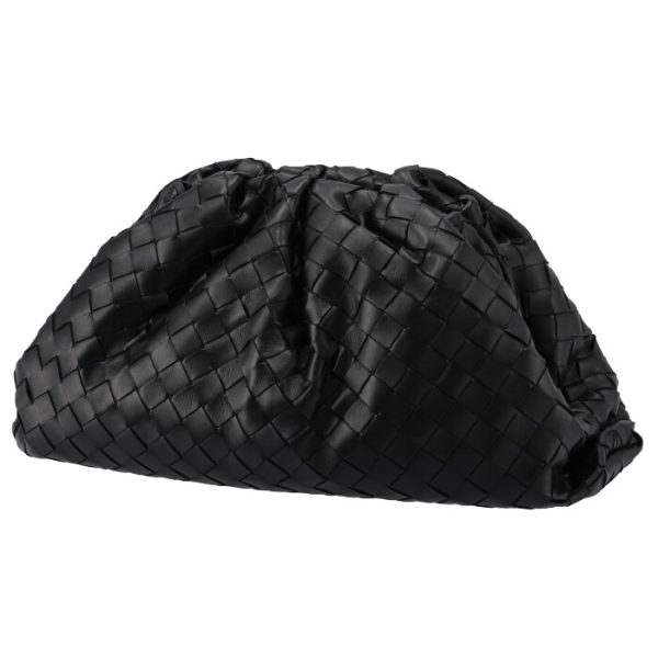 576175vcpp01229 2 Bottega Veneta The Pouch Intrecciato Clutch Handbag Black