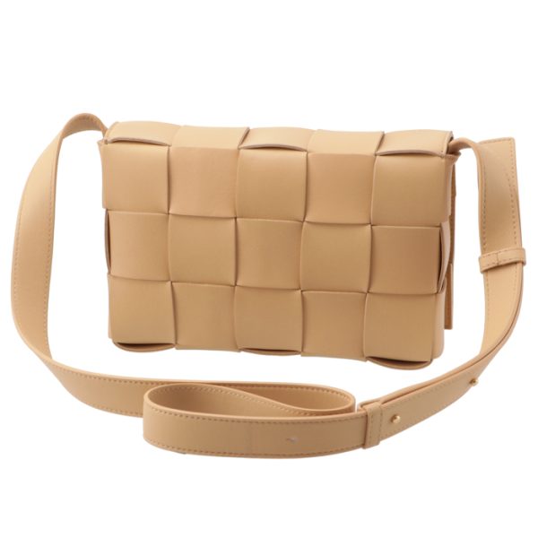 578004vmay12714 2 Bottega Veneta Cassette Double Face Intrecciato Crossbody Bag Beige Almond