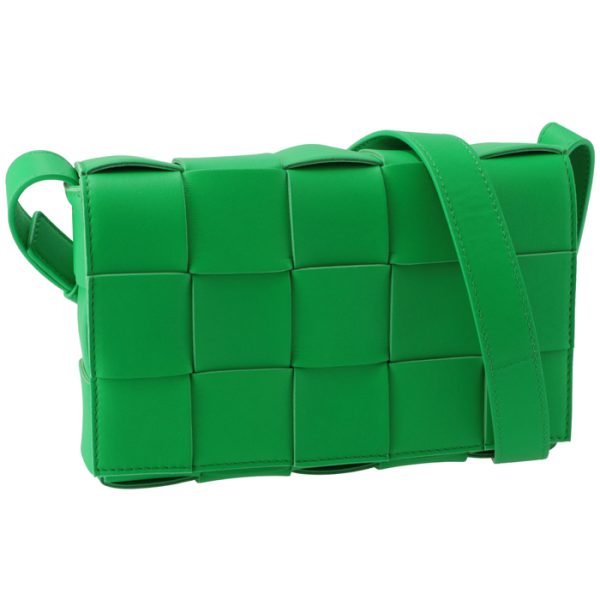 578004vmay13724 Bottega Veneta Cassette Double Face Shoulder Green