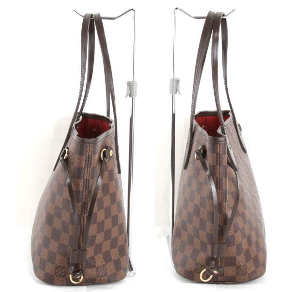 5855231006596t 3 Louis Vuitton Neverfull PM Tote Bag Damier Canvas Brown