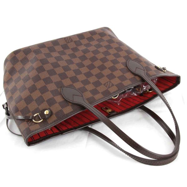 5855231006596t 7 Louis Vuitton Neverfull PM Tote Bag Damier Canvas Brown