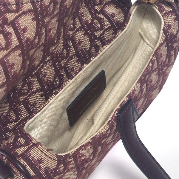 5855 1 Christian Dior Saddle Bag Mini Bordeaux