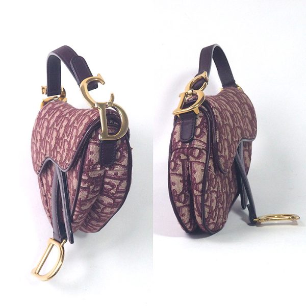 5855 2 Christian Dior Saddle Bag Mini Bordeaux