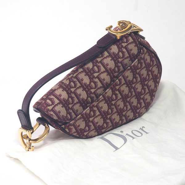 5855 6 Christian Dior Saddle Bag Mini Bordeaux