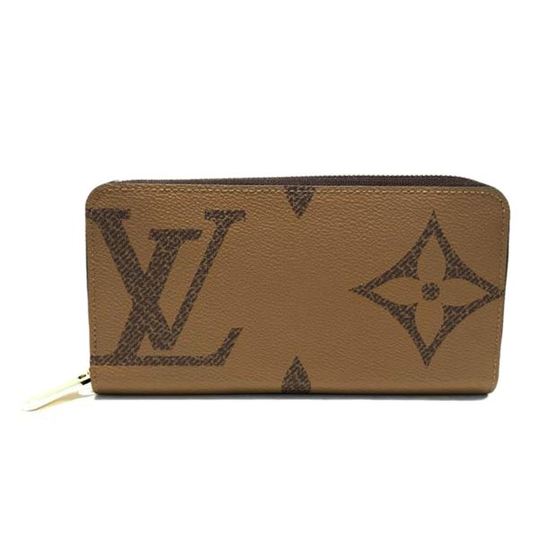 59029 1 Louis Vuitton Zippy Giant Monogram Reverse Canvas Wallet Brown