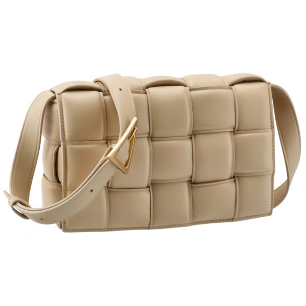 591970vcqr19776 Bottega Veneta Padded Cassette Shoulder Bag Beige