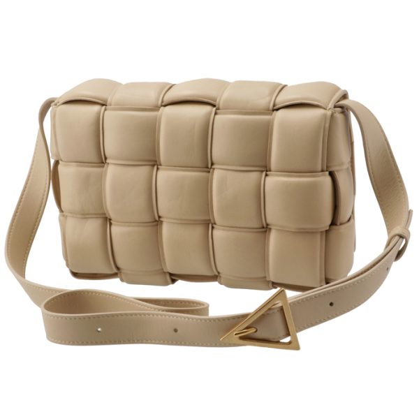 591970vcqr19776 2 Bottega Veneta Padded Cassette Shoulder Bag Beige