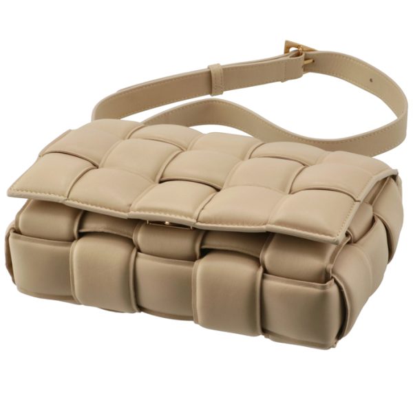 591970vcqr19776 3 Bottega Veneta Padded Cassette Shoulder Bag Beige