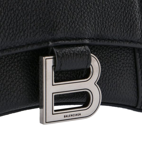 5928331izhy1000 6 Balenciaga Hourglass Top Handle Shoulder Bag Black