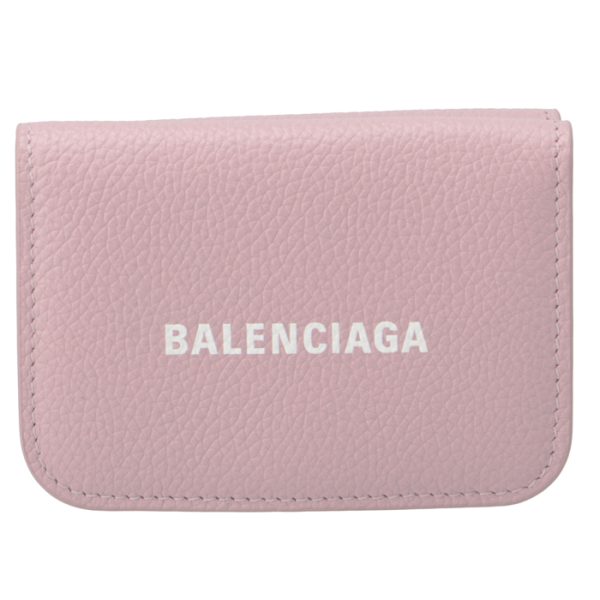 5938131izi3 1 Balenciaga Logo Trifold Mini Wallet White