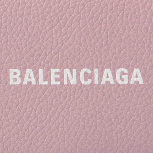 5938131izi3 3 Balenciaga Logo Trifold Mini Wallet White