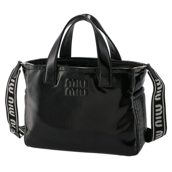 5bg236ooo2dou002 1 Miu Miu Sillage Processing Logo Tote Bag Black