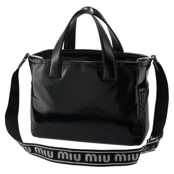 5bg236ooo2dou002 2 Miu Miu Sillage Processing Logo Tote Bag Black