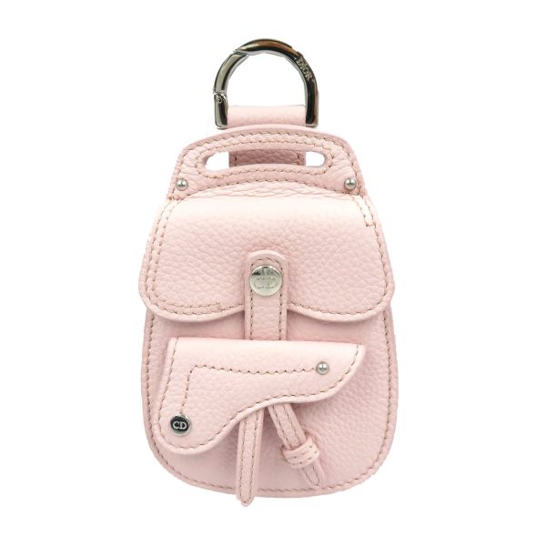 5f0025ei5 1 Christian Dior Charm Keychain Leather Handbag Pink