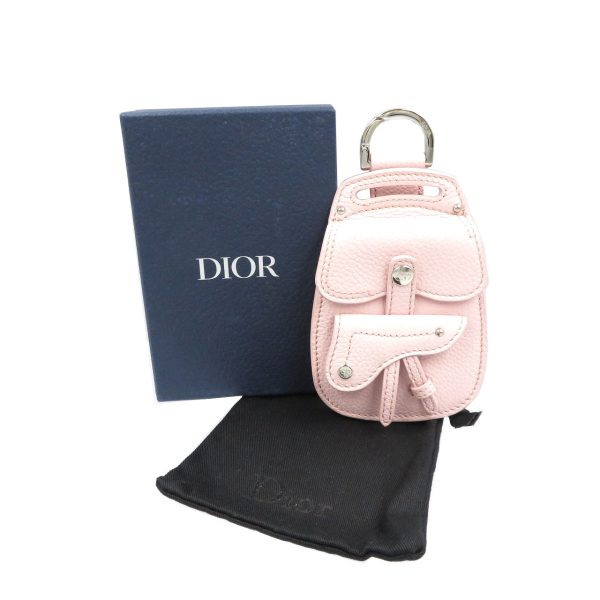 5f0025ei5 3 Christian Dior Charm Keychain Leather Handbag Pink