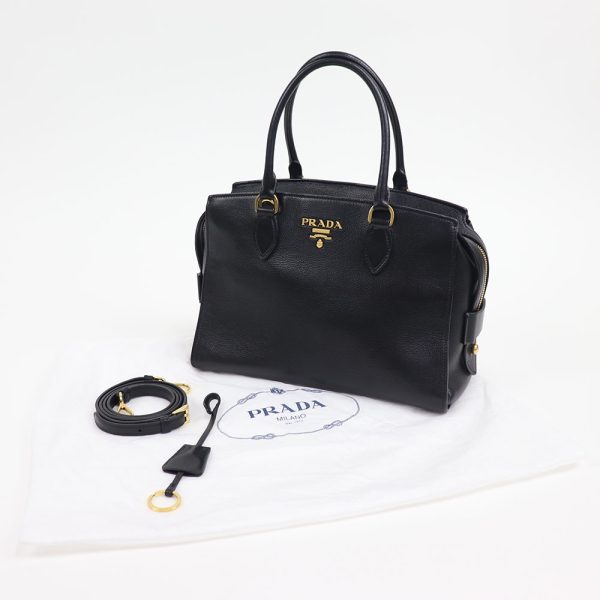 5prd16 00017 12 Prada Saffiano Handbag Shoulder Nero Black