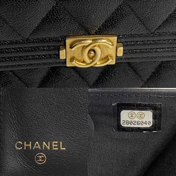 5sbk a2790506 3 Chanel Boy Matelasse Caviar Skin Leather Bifold Wallet Black