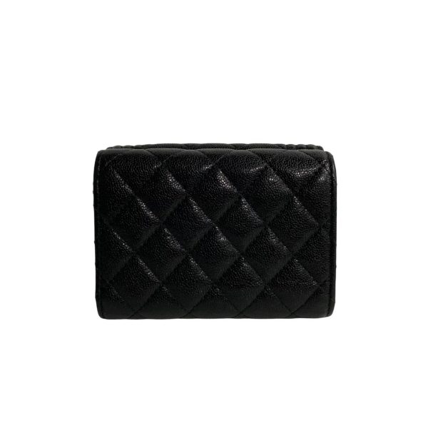 5sbl a2817239 4 Chanel Boy Matelasse Caviar Skin Leather Trifold Wallet Black